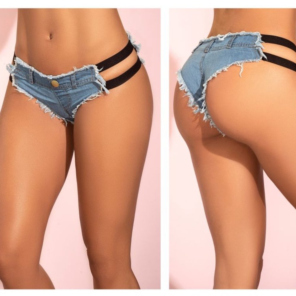 Mapale 104 Micro Mini Shorts Color Blue